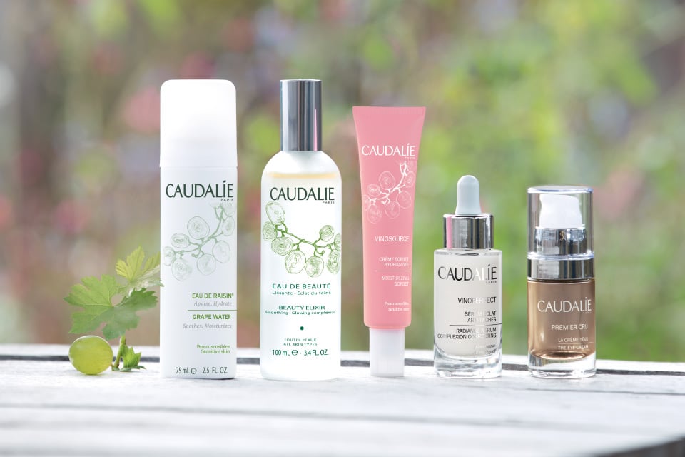 A selection of Caudalie beauty products