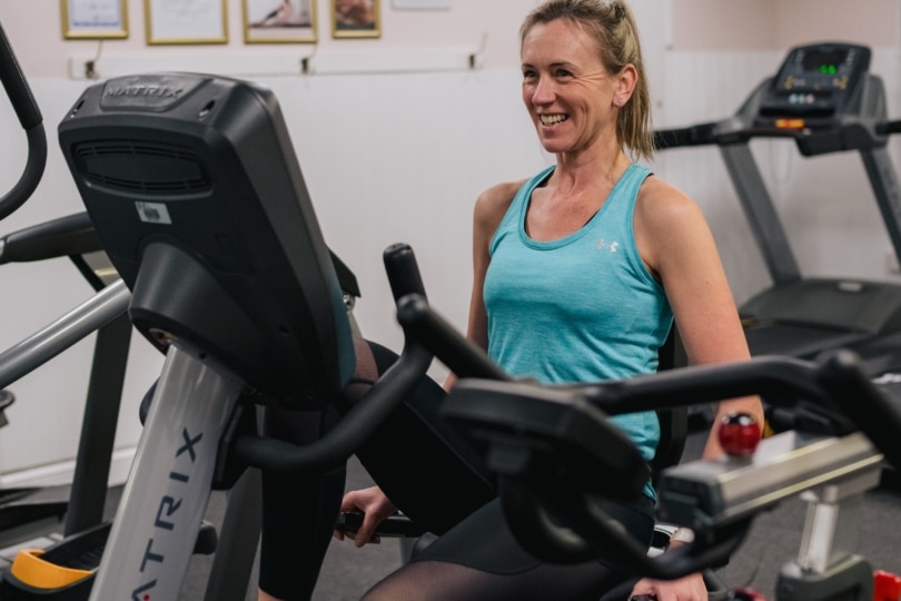 The Falmouth's newly renovated gym upright bike
