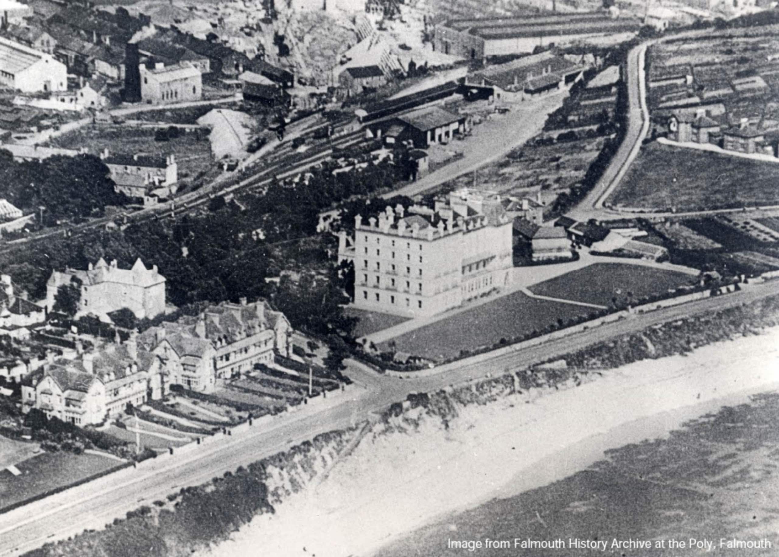 The Falmouth Hotel History Aerial View
